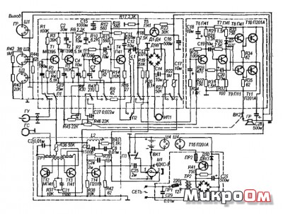 Схема транзисторного магнитафона - Яуза-20
